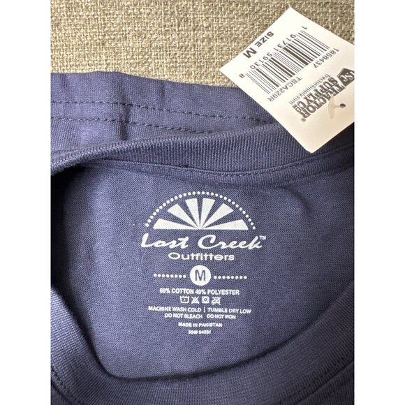 Little Farmer Kids Tee Shirt Lost Creek Outfitters M Navy Blue Chickens Graphic - Picture 4 of 4